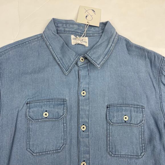 NWT Poppet & Fox Size Extra Small Adult Denim Shirt - Picture 3 of 5